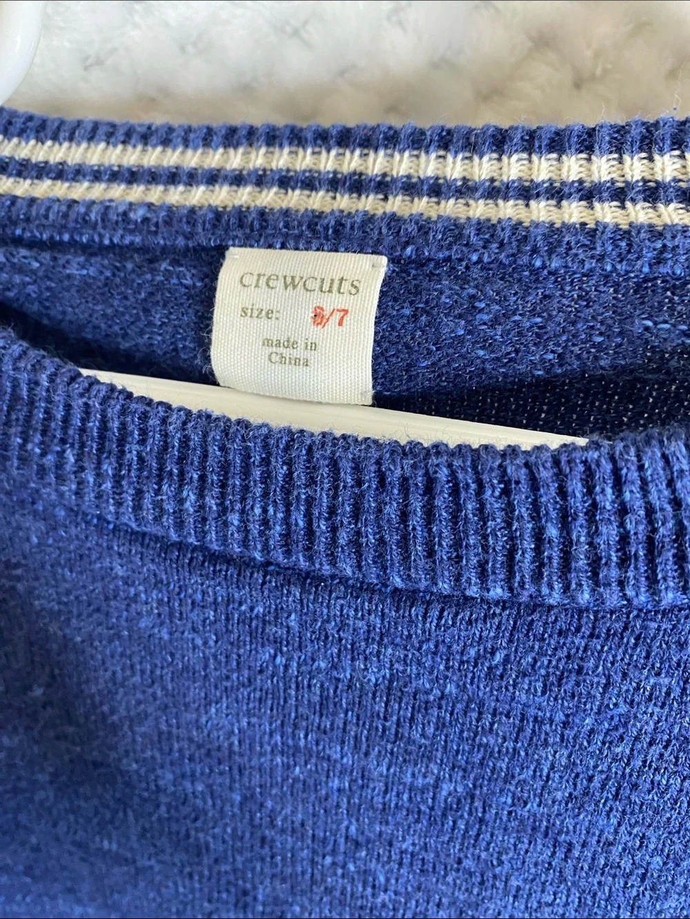 Crewcuts Lightweight Blue Crewneck Sweater